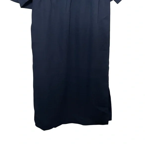 COS Navy Layered Midi Dress Size 4 Minimalist Modern Workwear - Picture 4 of 11